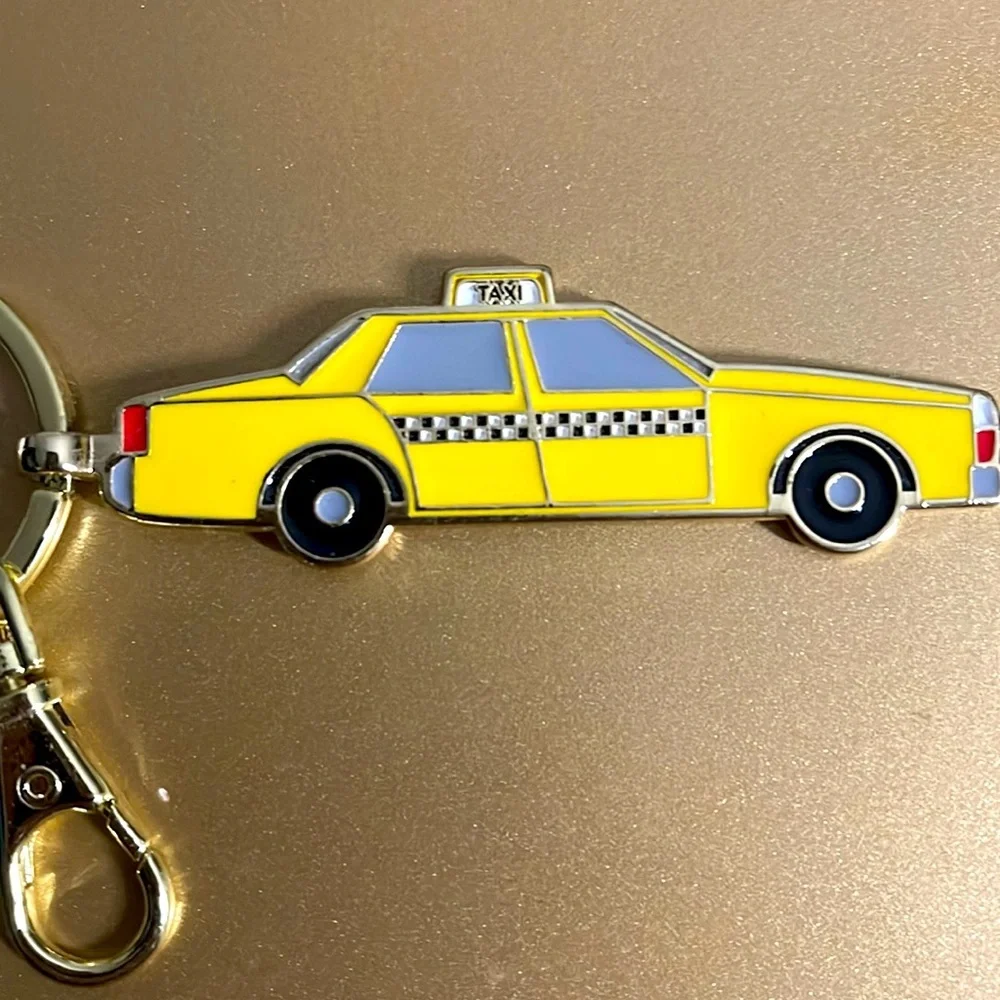 NWT NYC Yellow Taxi Keychain Bag Charm